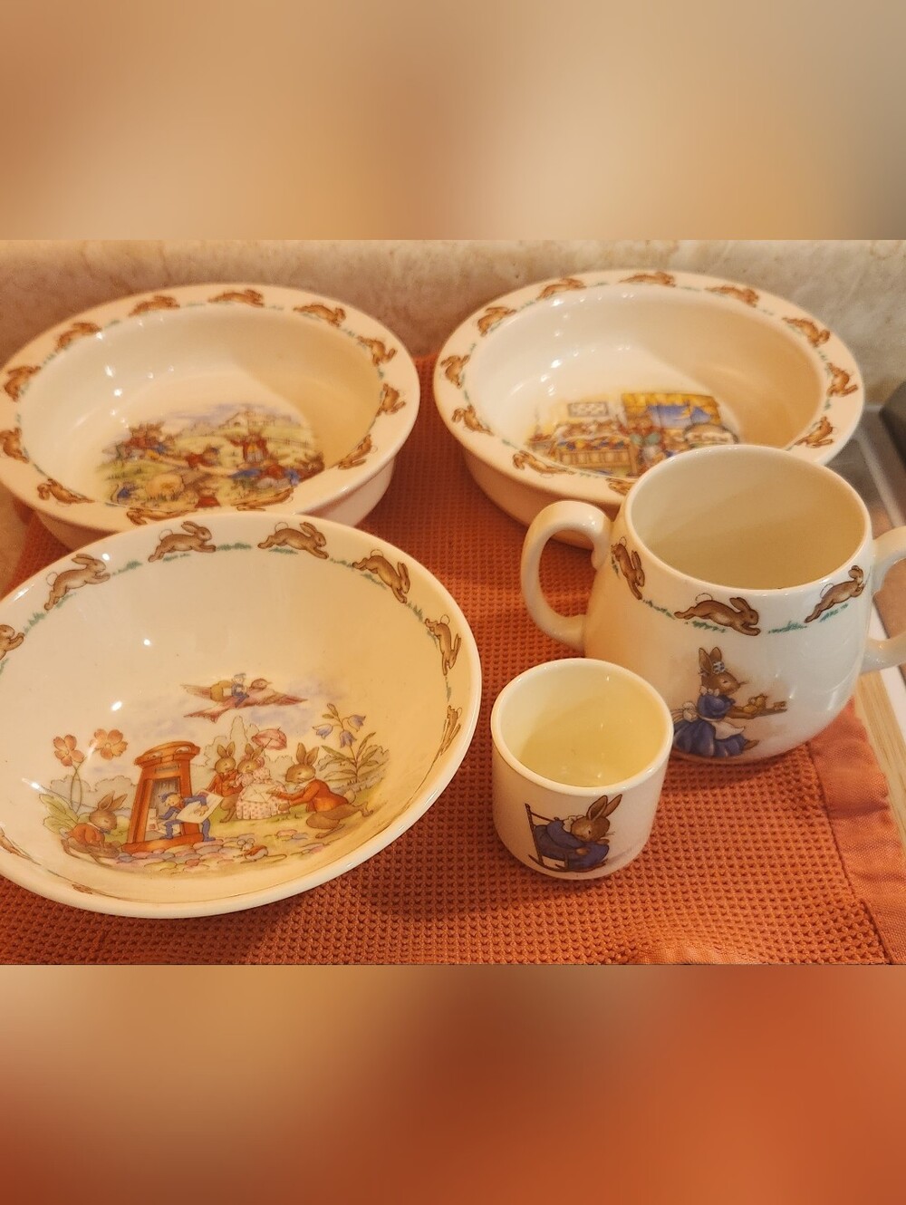 🔥Royal Doulton Bunnykins children’s tableware 5pc Set🔥
